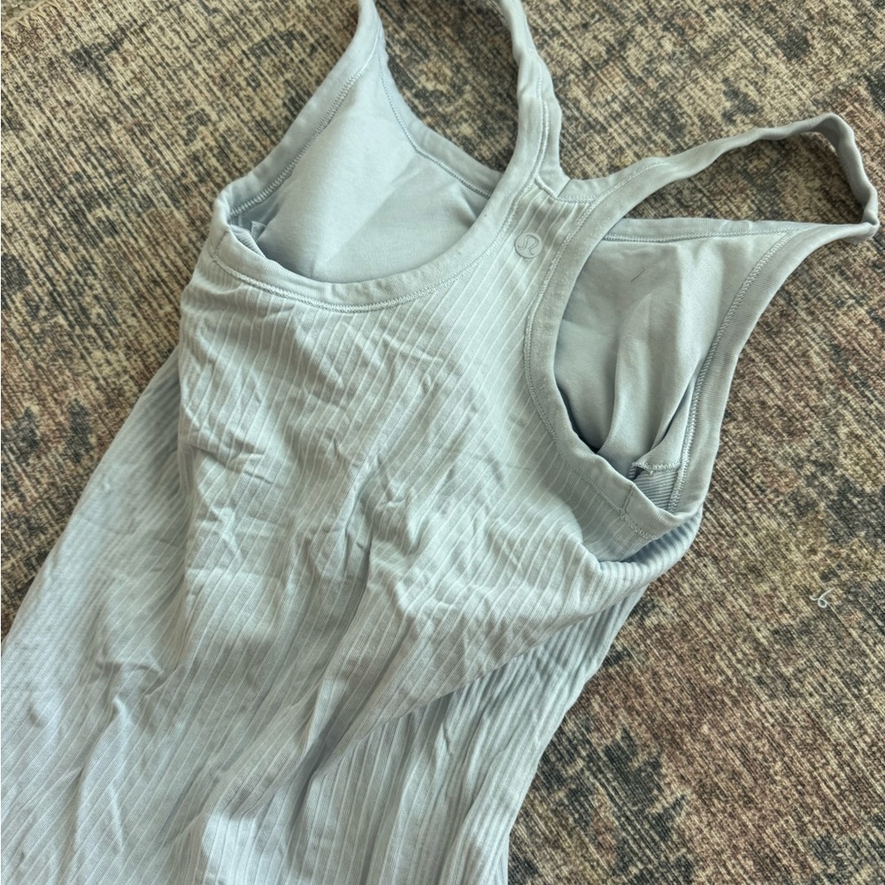 Light blue Ribbed Lululemon Tank Top